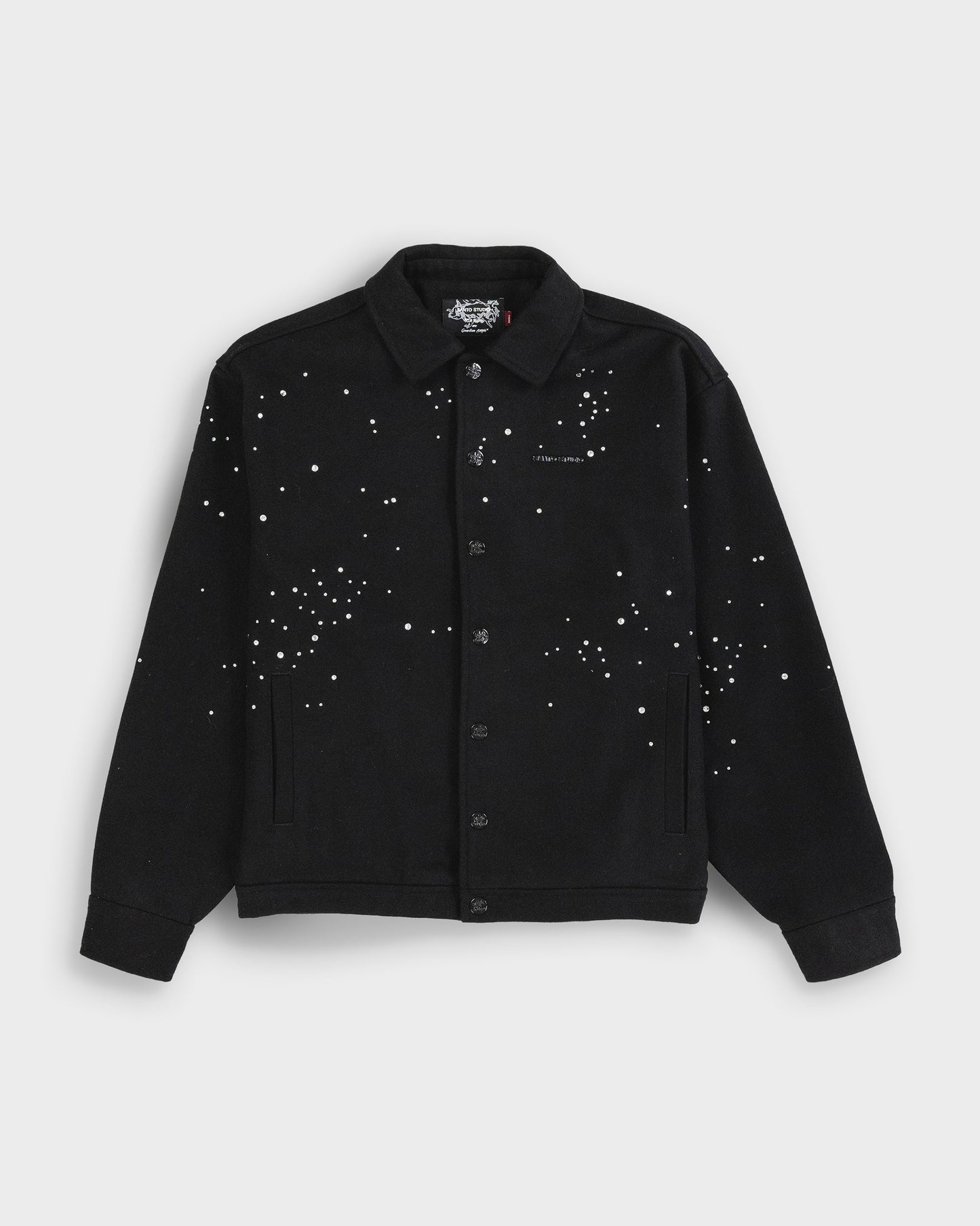 Shine Rhinestones Wool Jacket
