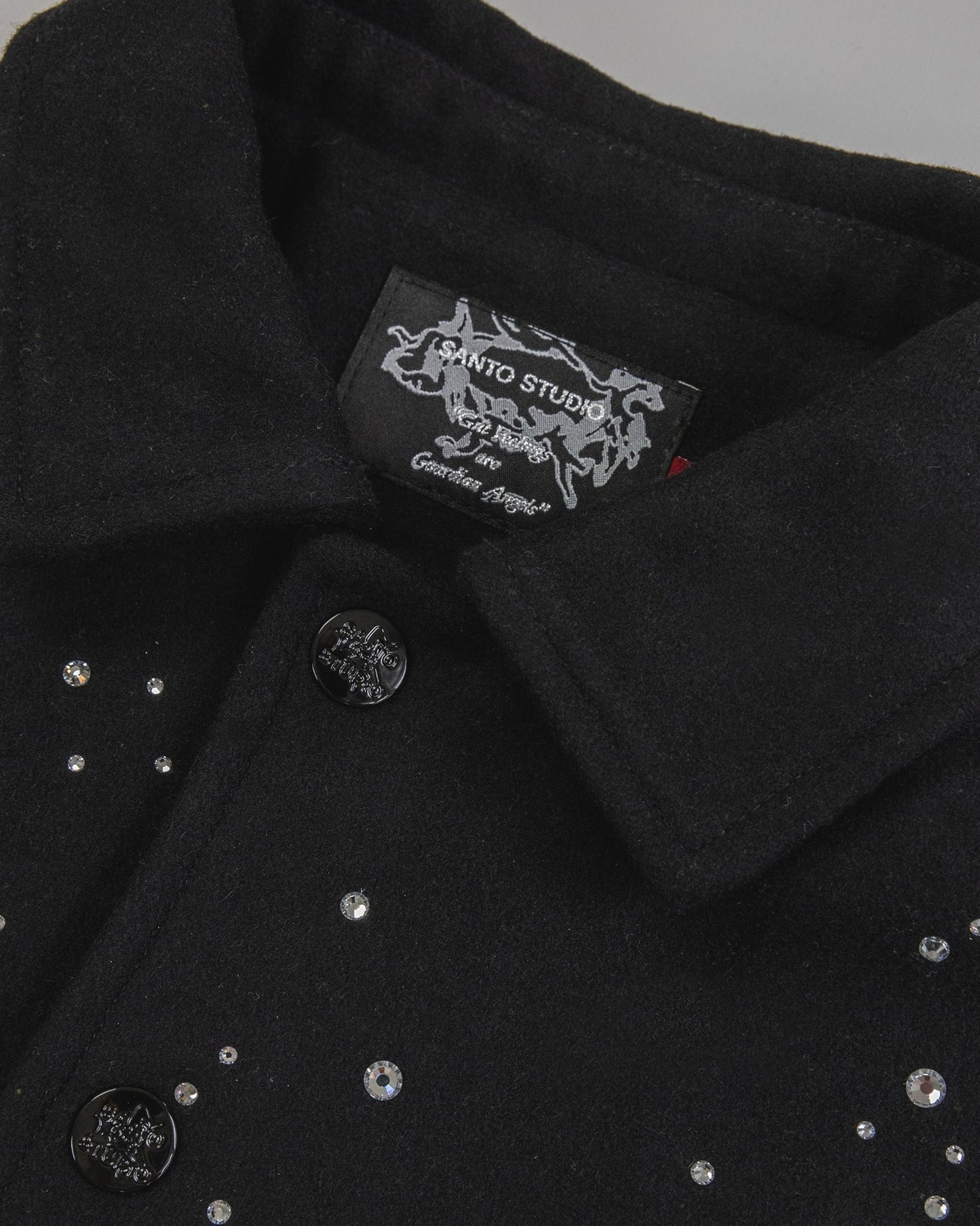 Shine Rhinestones Wool Jacket