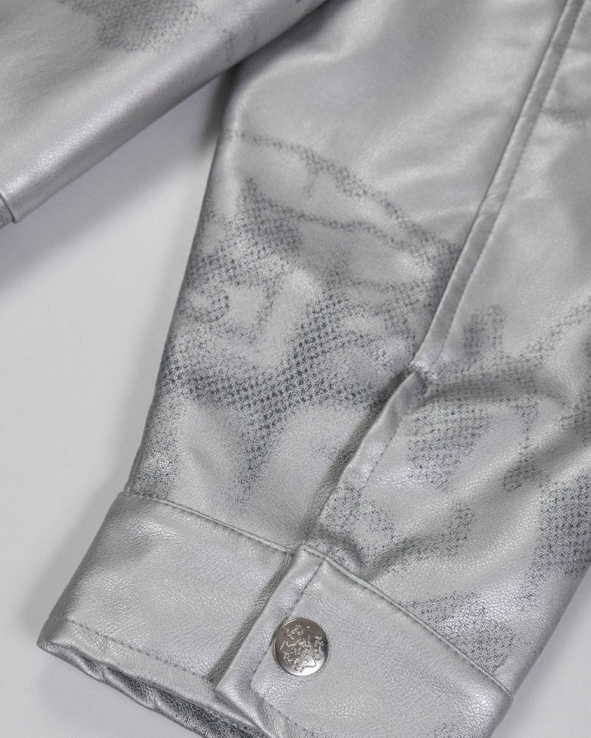 Circle Us Vegan Leather Jacket