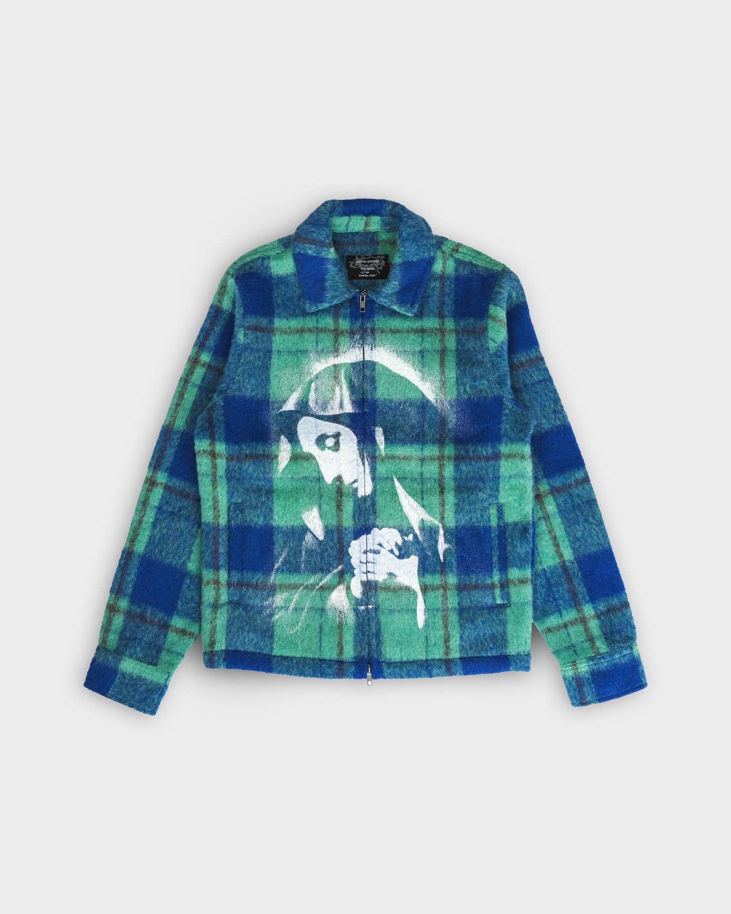 Prayers Wool Flannel Zip Jacket