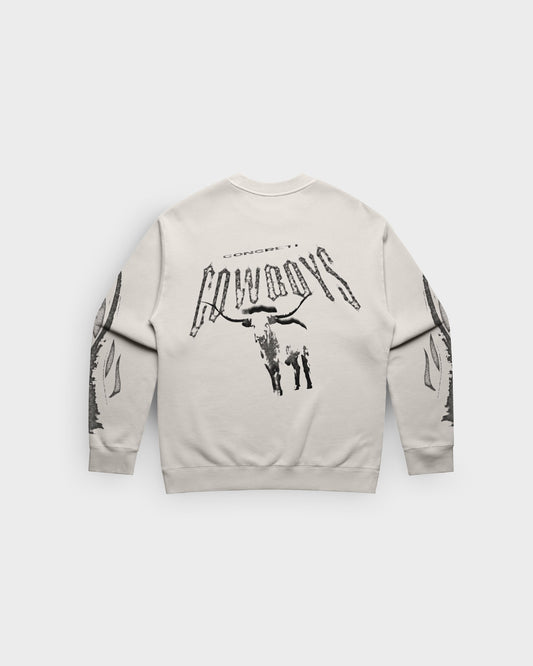 Concrete Cowboys Longhorn Fleece Crew