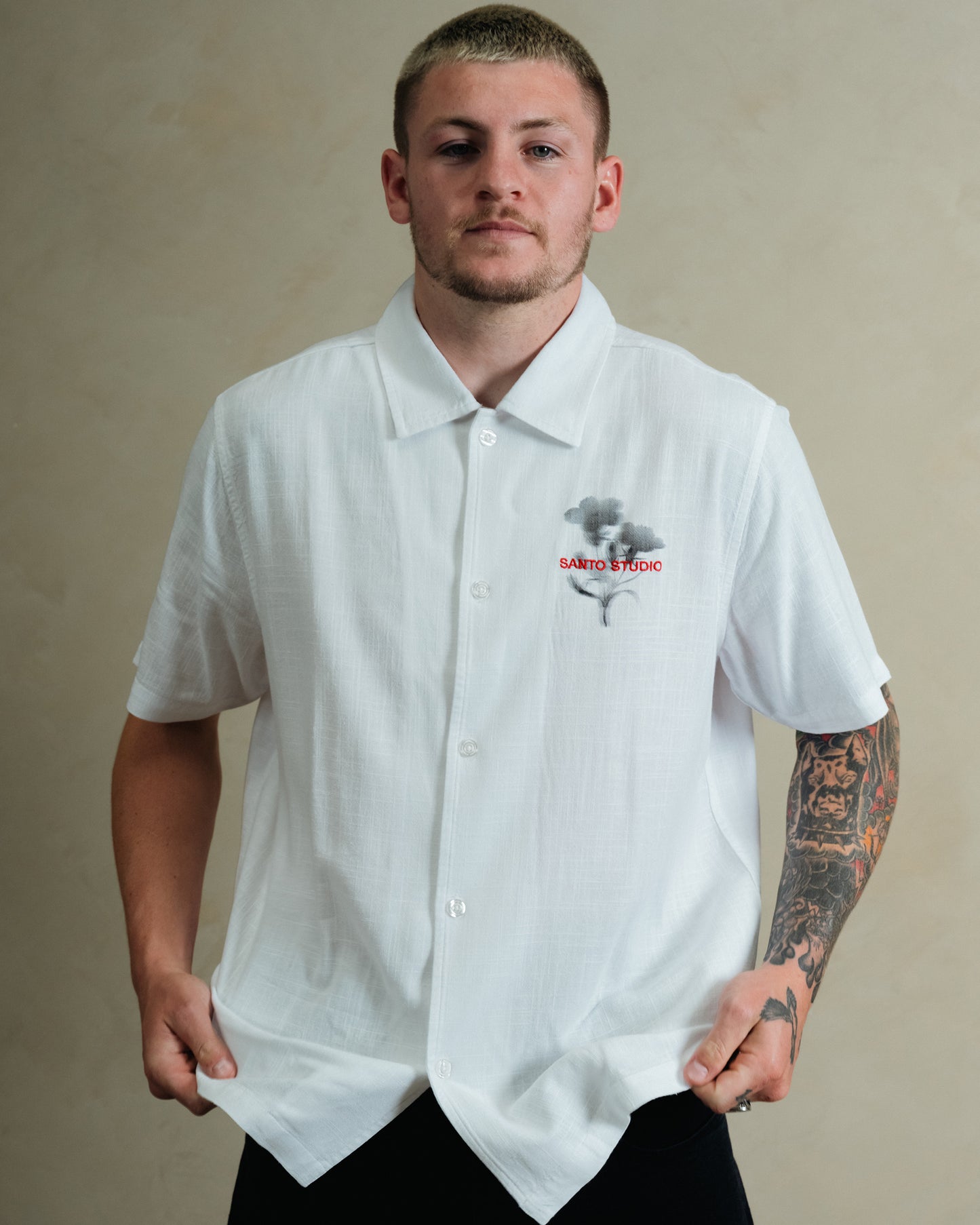 Flower Shadow - Button Up Shirt