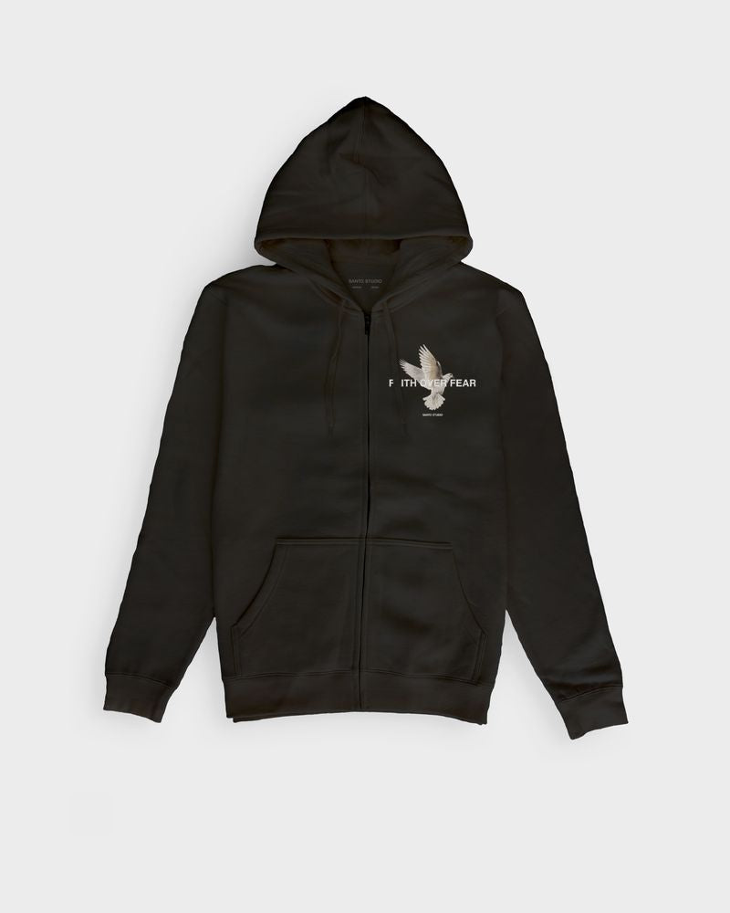 Faith Over Fear Zip Fleece Hoodie