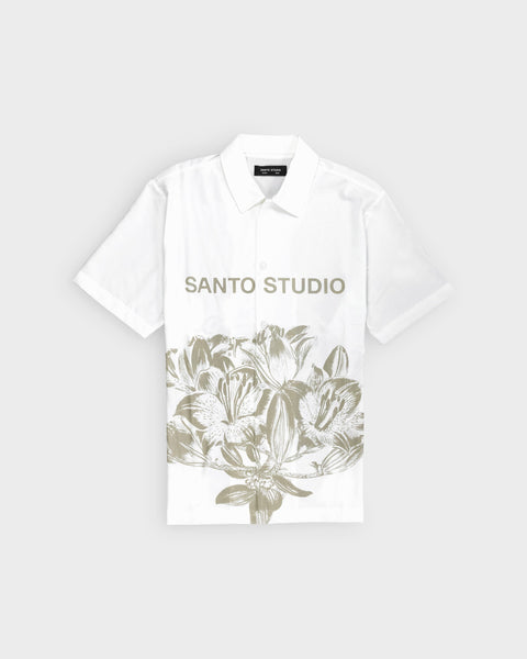 White Flower Button Up Shirt - Jett Lawrence Edition – Santo Studio