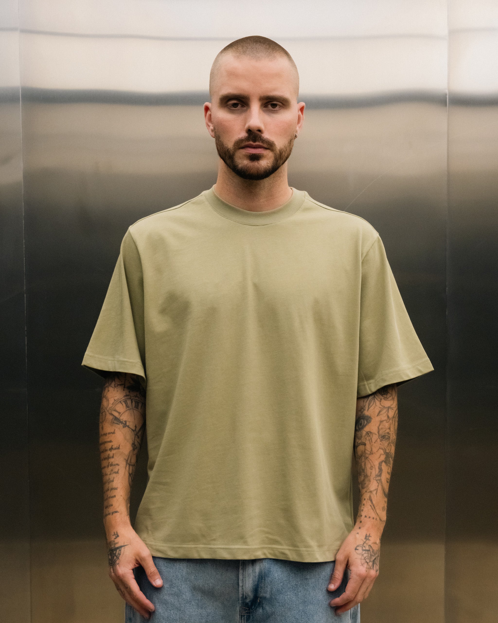 Drappo Box Tee - Moss – Santo Studio