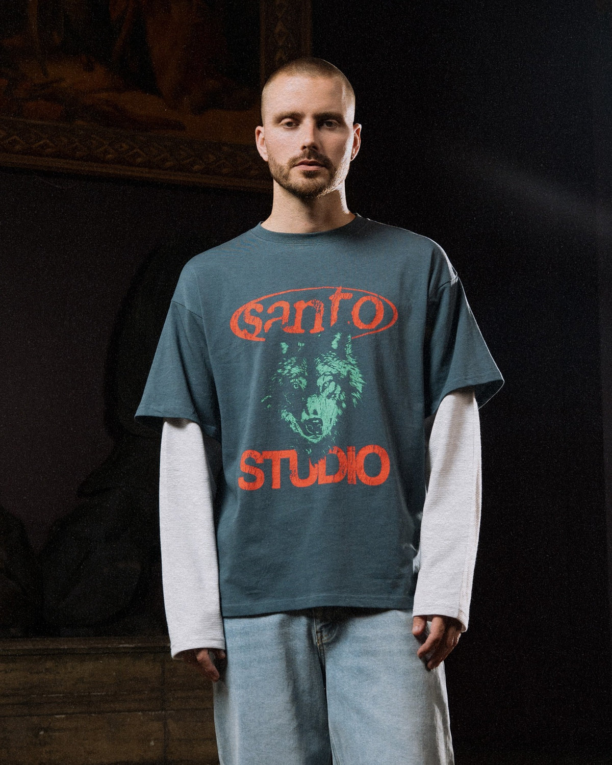 Wolf Layered LS Tee
